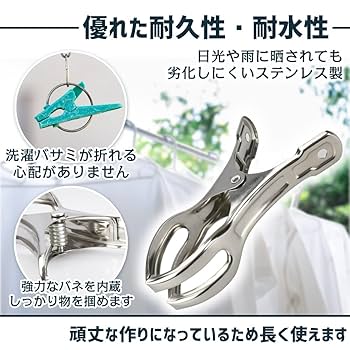 Amazon.co.jp : FS FS ステンレス製 洗濯ばさみ 竿ピンチ 20